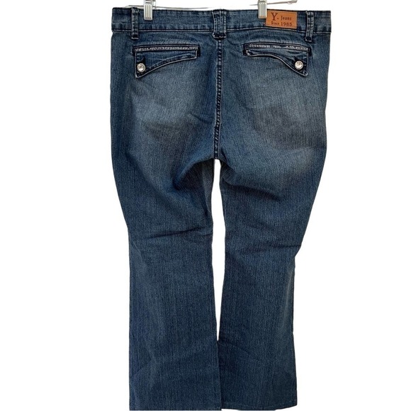 Y Brand Women’s Bootcut Denim Rhinestone Y Jeans Y2K Style Size 13 - Picture 1 of 6